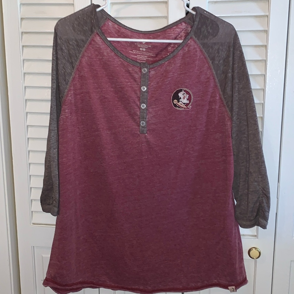 3/4 Sleeve Collegiate T-Shirt - Picture 1 of 5